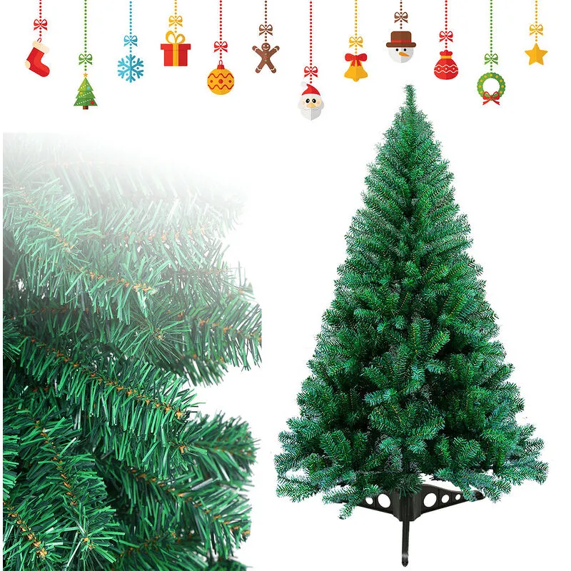 Albero di Natale artificiale tradizione e qualità Decorazione natalizia in pvc Albero verde 120 cm - Hengda