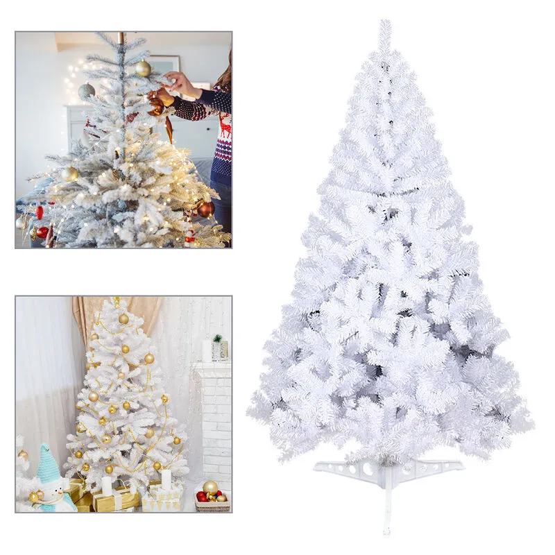 Albero di Natale artificiale tradizione e qualità Decorazione natalizia in pvc Albero bianco 120cm - Hengda