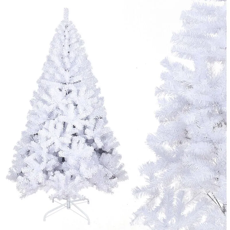 Albero di Natale artificiale tradizione e qualità Decorazione natalizia in pvc Albero bianco 180cm - Hengda