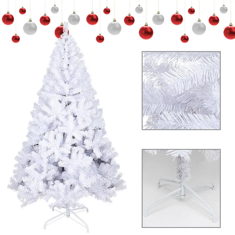 Albero di Natale Selezione di Natale Albero artificiale di decorazione di Natale Materiale pvc bianco 180cm - Hengda