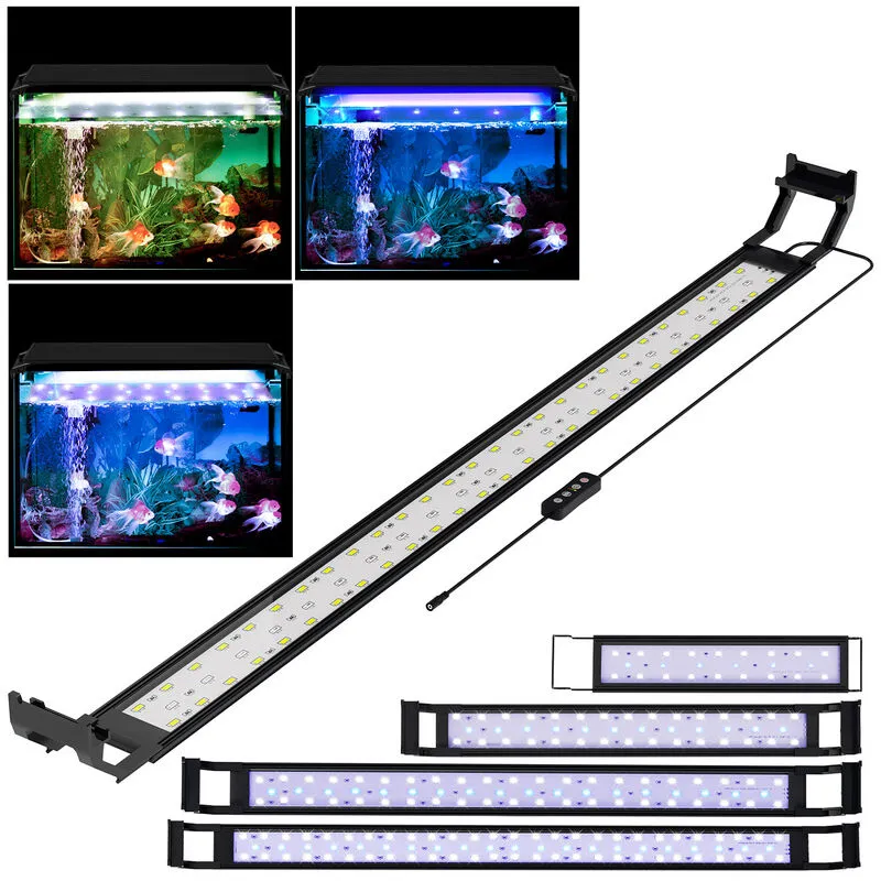 Hengda - Luce di rampa dell'acquario del led. bianco rosso blu. risparmio energetico. 20W. 72-75cm