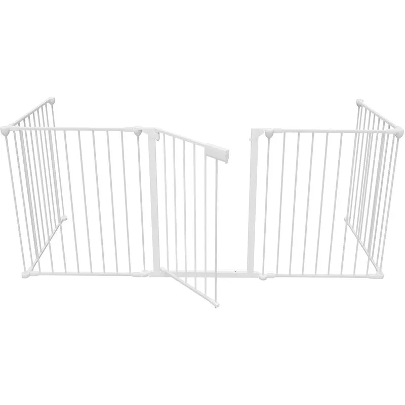 Hengda - Cancelletto di sicurezza a 5 pannelli 310x75cm Protezione camino Firewall 310x75cm Cancelletto di sicurezza bianco per animali da compagnia