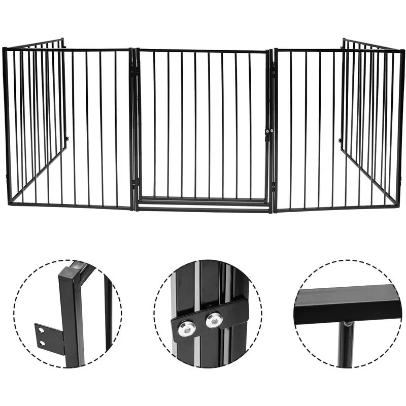 Hengda - Cancelletto di sicurezza a 5 pannelli per bambini e animali 304 cm Cancelletto di sicurezza in metallo Cancelletto di sicurezza pieghevole