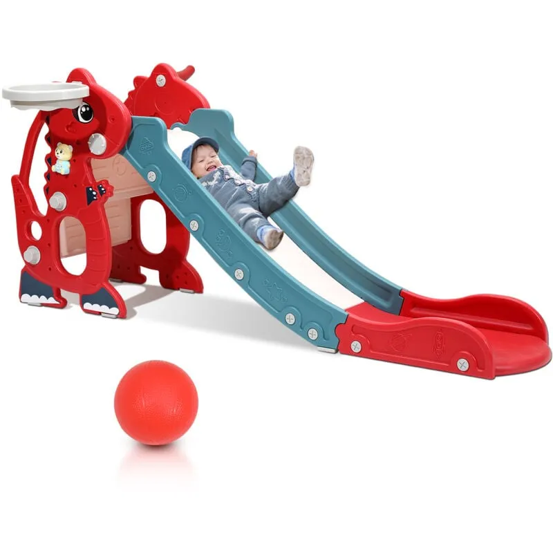 Scivolo per bambini 4 in 1 scivolo Scivolo da giardino per 1-6 anni Giocattolo per bambini mini - Hengda