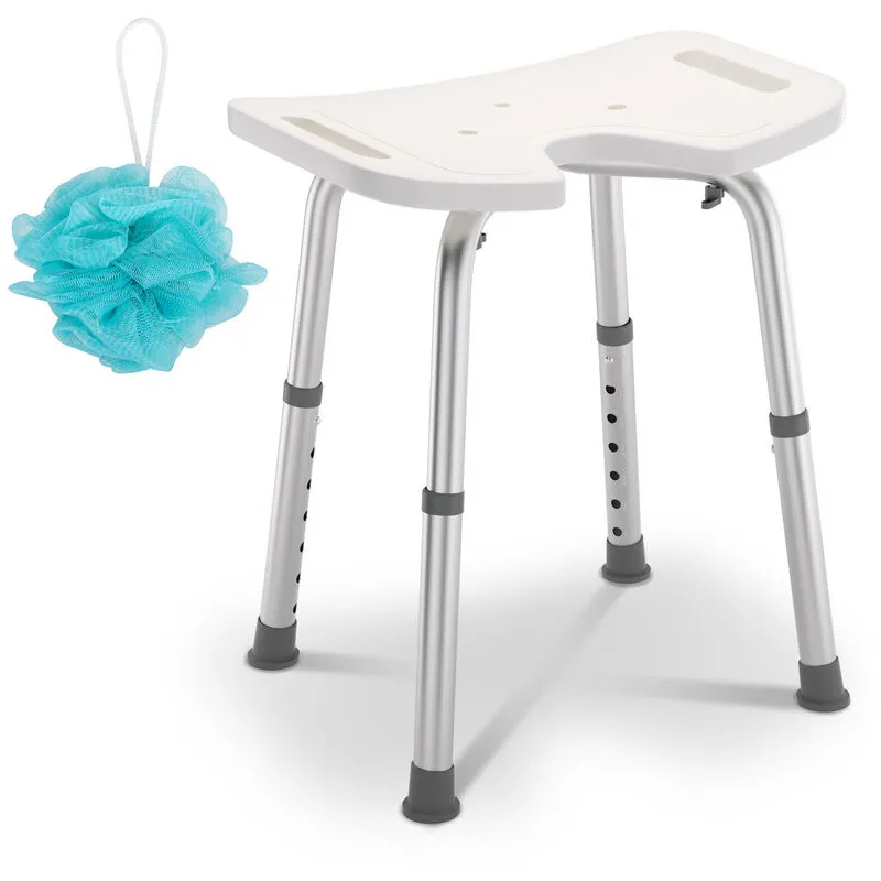 Hengda Sgabello da doccia. Sgabello da bagno. Sedile da doccia regolabile in altezza Sgabello da doccia ergonomico piedini antiscivolo max. 136 Kg