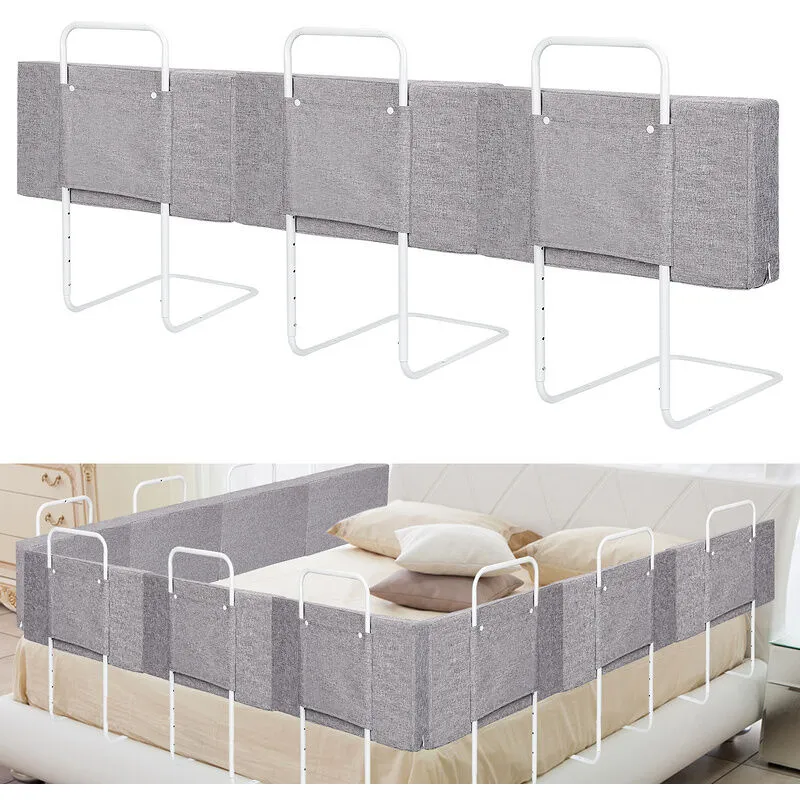 Sponda Letto Griglia di protezione per il Letto Bambini 180 cm Barriere per letto Anticaduta Regolabile in Altezza per Letto. Protezioni Laterali