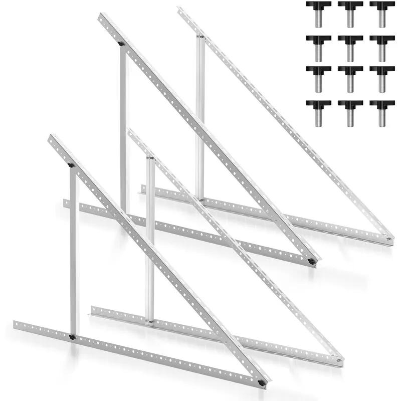 Staffe per pannelli solari da 41' (104 cm) con inclinazione regolabile per barche. camper. tetti. pavimenti. sistemi di pannelli solari off-grid (41'