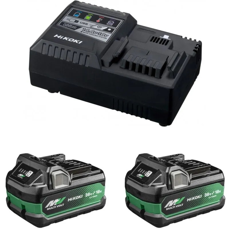 Power Set Hikoki UC18YSL3WHZ (2 x 5,0Ah/2,5Ah + UC18YSL3)