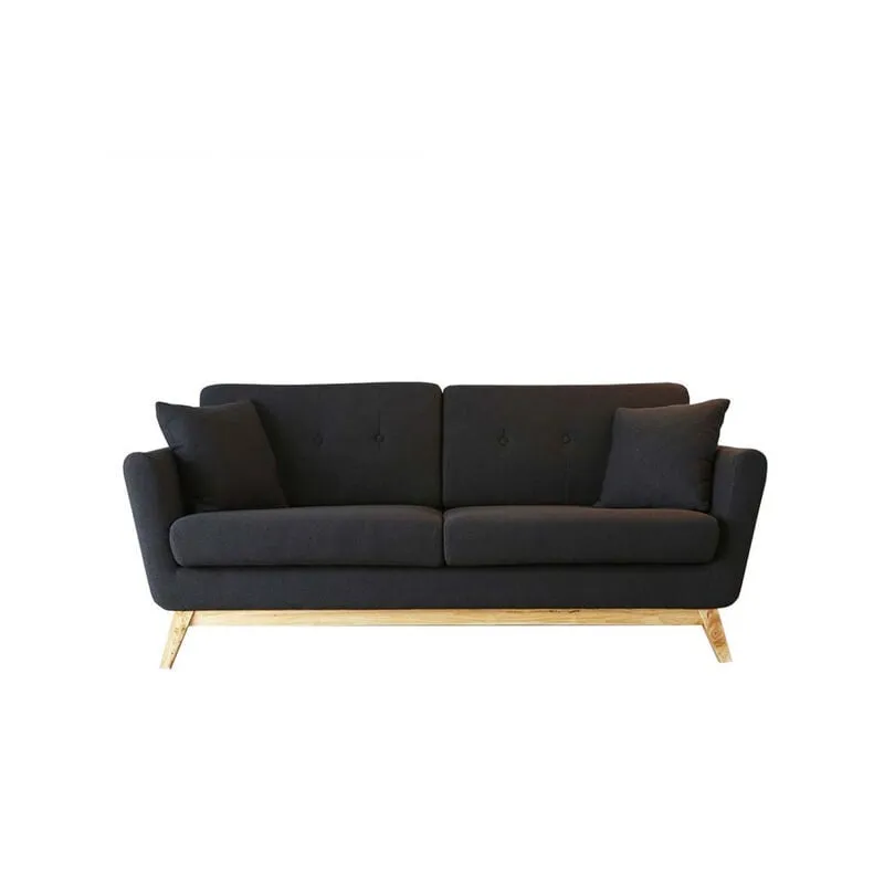 Canapé scandinave 3 places tissu - 190cm - hoga