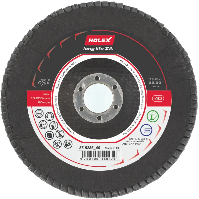 Holex - Disco abrasivo lamellare long life za conico ⌀ 150 mm