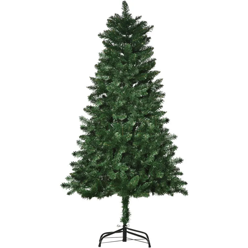 Homcom - Albero di Natale 150cm Artificiale in pvc Base Rimovibile 454 Rami