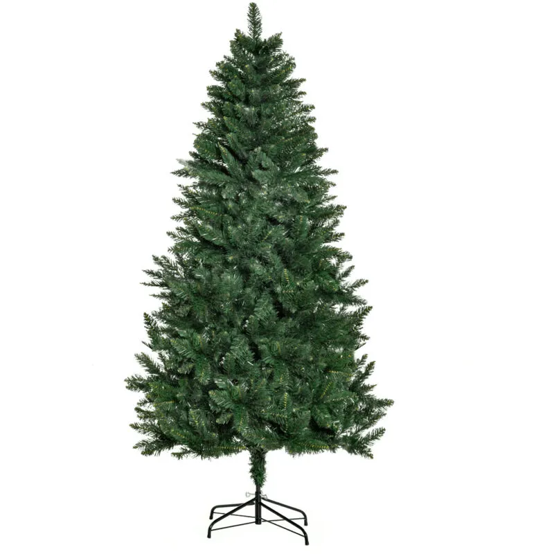 Homcom - Albero di Natale 180cm Artificiale in pvc Base Rimovibile 724 Rami