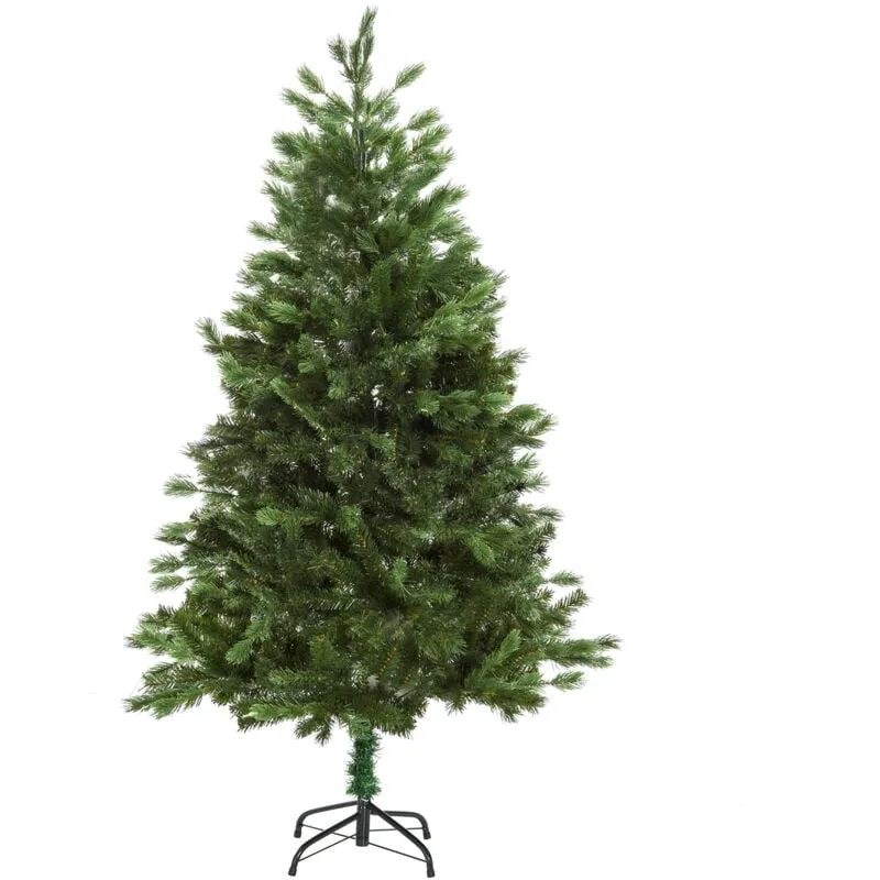 Albero di Natale Artificiale Gigante 210cm Realistico Base Pieghevole - Homcom