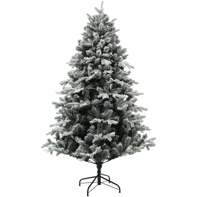 Albero di Natale 180cm con Luci led e 793 Rami Innevati, Verde - Homcom