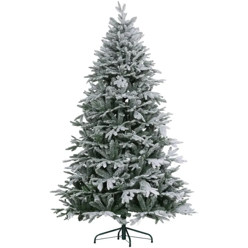 Albero di Natale 180cm Innevato con 2531 Rami Alto e Stretto Verde - Homcom