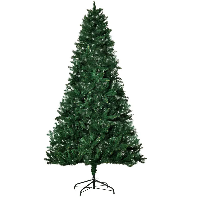 Albero di Natale 210cm Artificiale in pvc Base Rimovibile 1046 Rami - Homcom