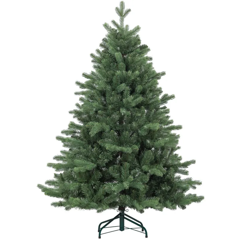 Albero di Natale Finto 150cm con 847 Rami e Base in Metallo, Verde - Homcom