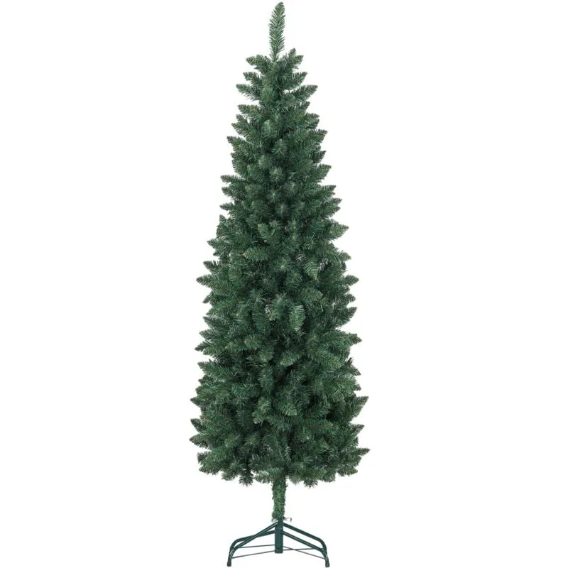  Albero di Natale Finto 180cm con 479 Rami Alto e Stretto Verde