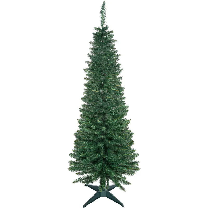 Albero di Natale Finto Alto 150cm con Base in Plastica Verde - Homcom