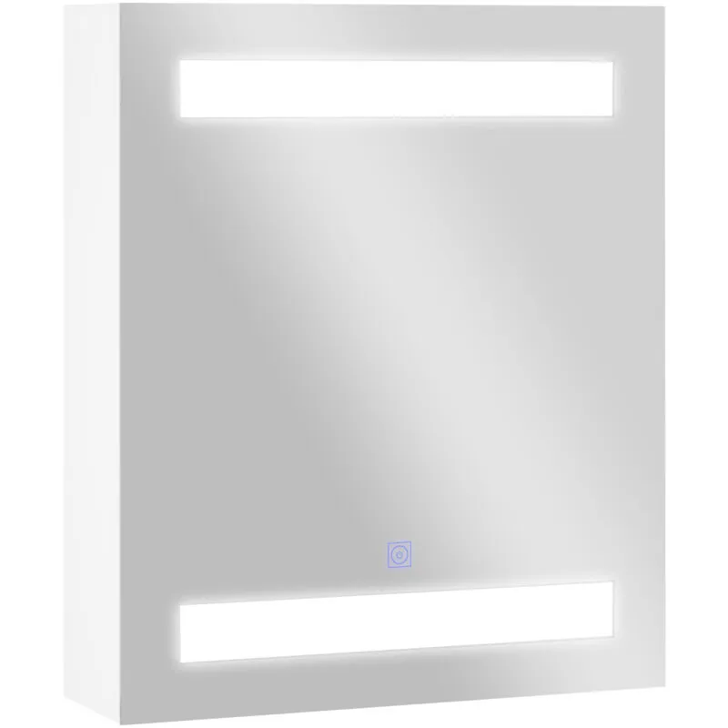  Mobiletto Pensile da Bagno con Specchio e Luci a LED (60x50x15cm)