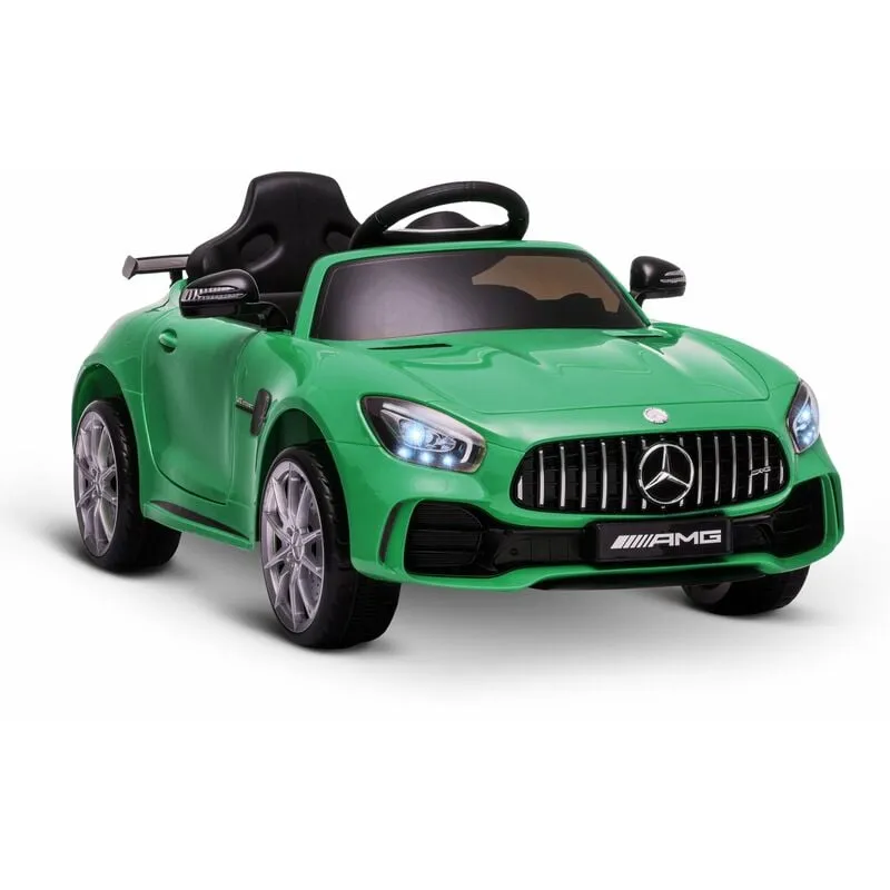 Macchina Elettrica per Bambini 12V con Licenza Mercedes GTR AMG Verde