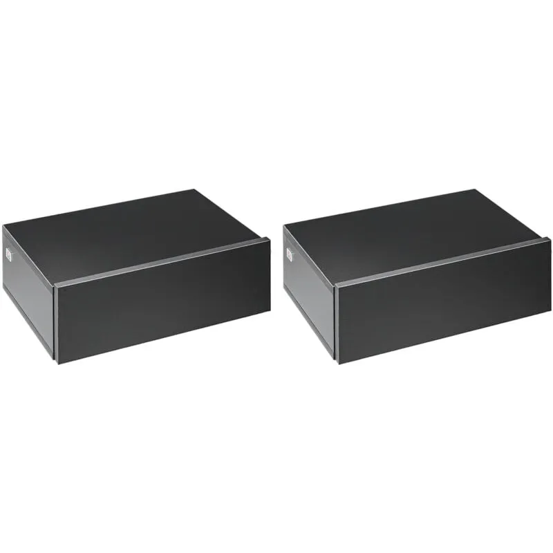 Set 2 Comodini Moderni Sospesi 40x30x15cm in Legno Nero - Homcom