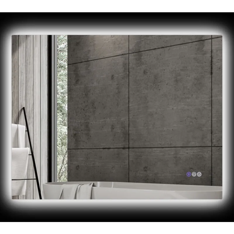 Homcom - Specchio Bagno led Anticondensa in Vetro e Lega di Alluminio 80x60x4 cm