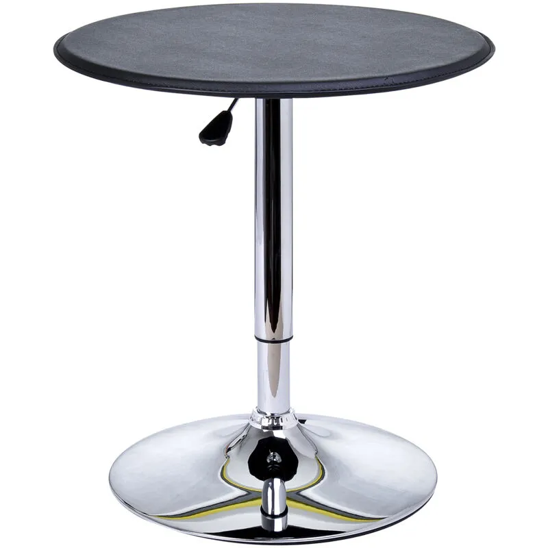 Tavolino da Bar Rotondo Homcom Girevole e Regolabile in Altezza (67-93cm)