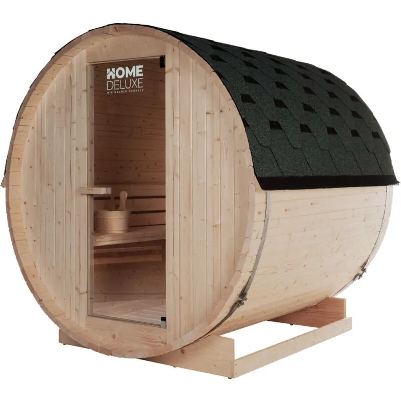 Sauna a botte da esterno lahti l - 195 x 180 cm per 4 persone - 