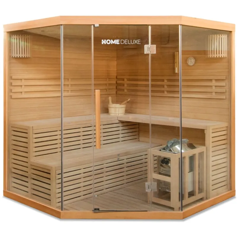 Sauna tradizionale skyline big xl - 200 x 200 cm per 6 persone - 