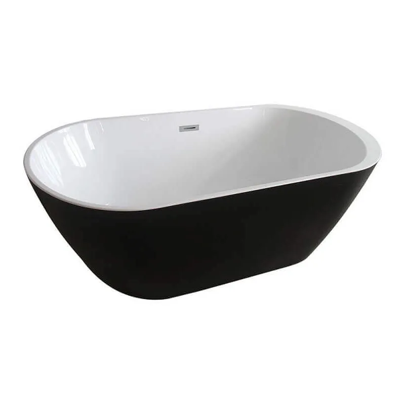 Vasca da bagno centro stanza codo - 170 x 80 cm nera - 