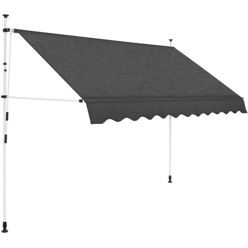 Tenda da Sole Retrattile Manuale 250 cm Antracite VD05337 - Hommoo