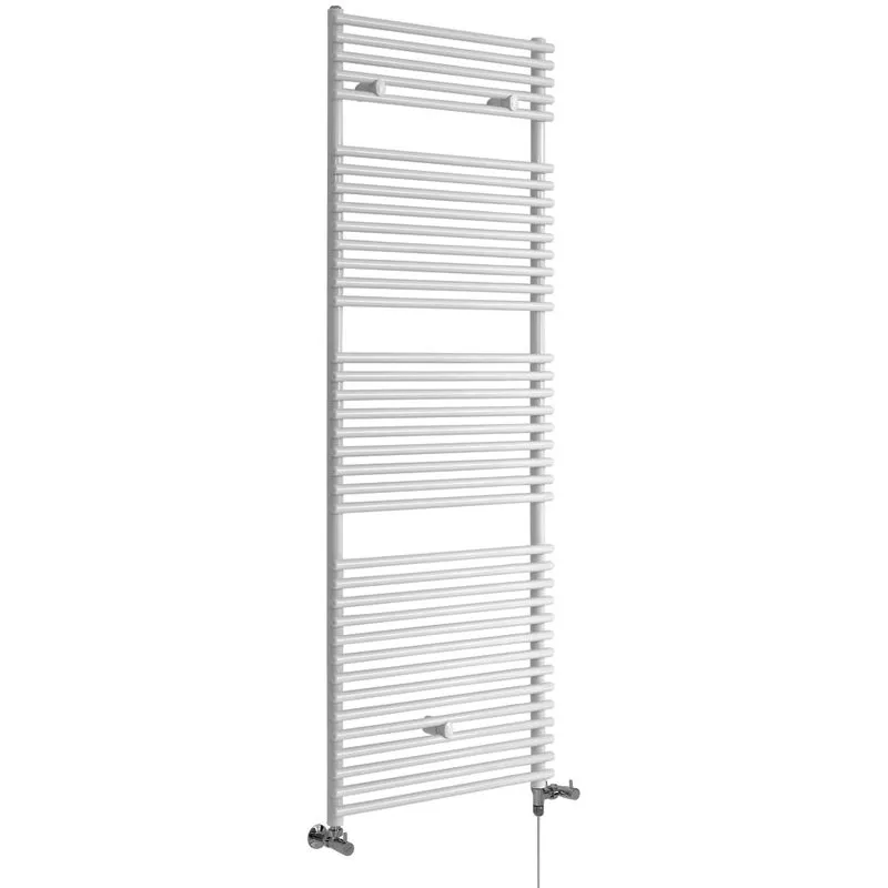 Arno Scaldasalviette Misto Moderno - Termoarredo Bagno di Design Bianco - Design Elettrico & Idraulico - 1046W - 1738 x 450mm - Hudson Reed