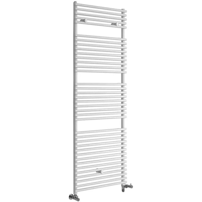 Arno Scaldasalviette Misto Moderno - Termoarredo Bagno di Design Bianco - Design Elettrico & Idraulico - 1346W - 1738 x 600mm - Hudson Reed