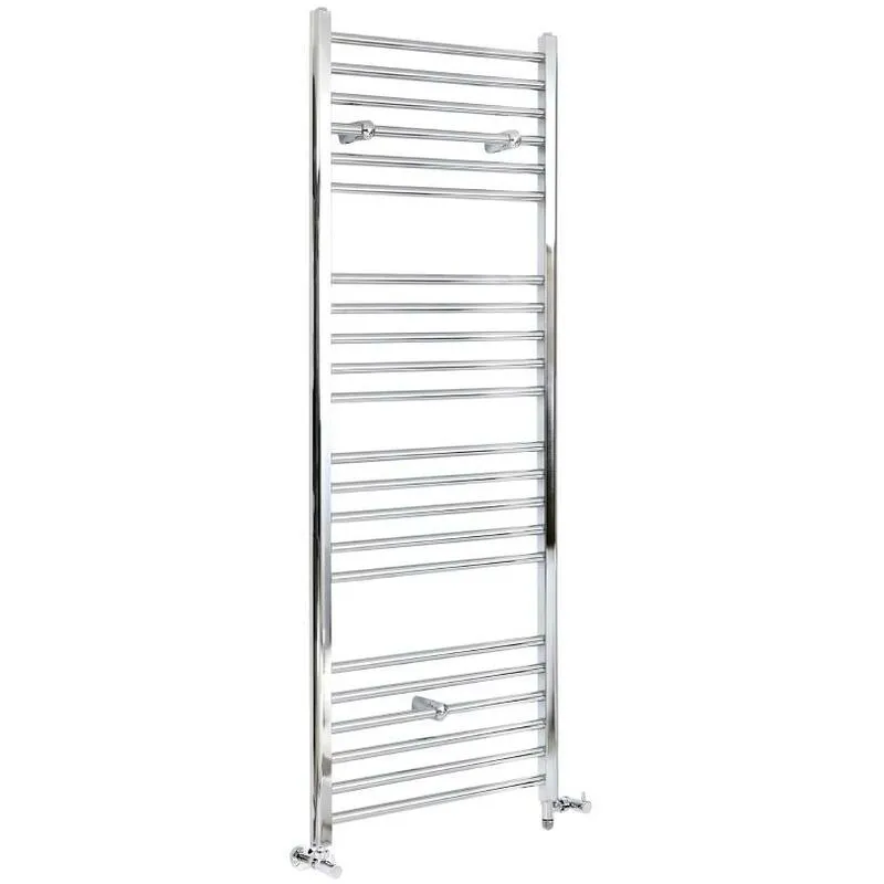 Hudson Reed Kent Scaldasalviette Misto Piatto Moderno - Termoarredo Bagno a Scaletta Cromato - Design Elettrico & Idraulico - 335W - 1600 x 400mm