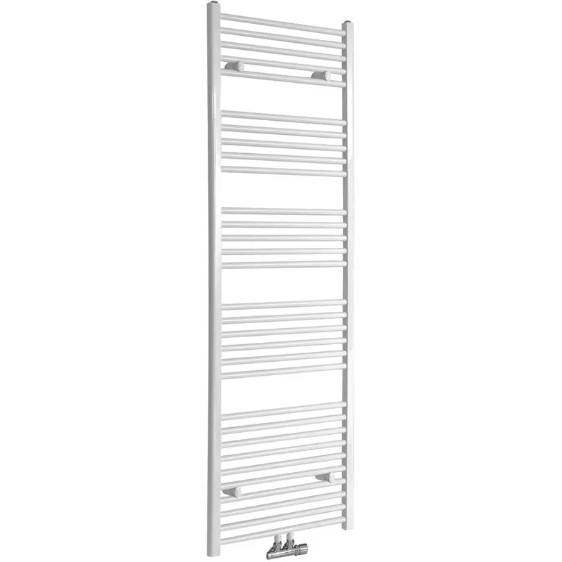 Hudson Reed - Neva Scaldasalviette di Design Verticale - Termoarredo Bagno Bianco con Attacco Centrale - 1116W - 1785 x 600mm