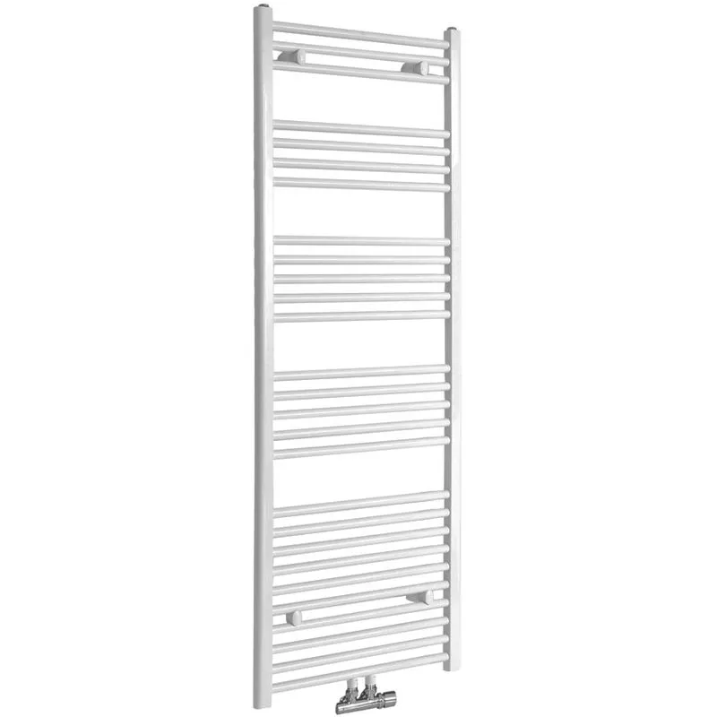 Hudson Reed - Neva Scaldasalviette di Design Verticale - Termoarredo Bagno Bianco con Attacco Centrale - 994W - 1600 x 600mm