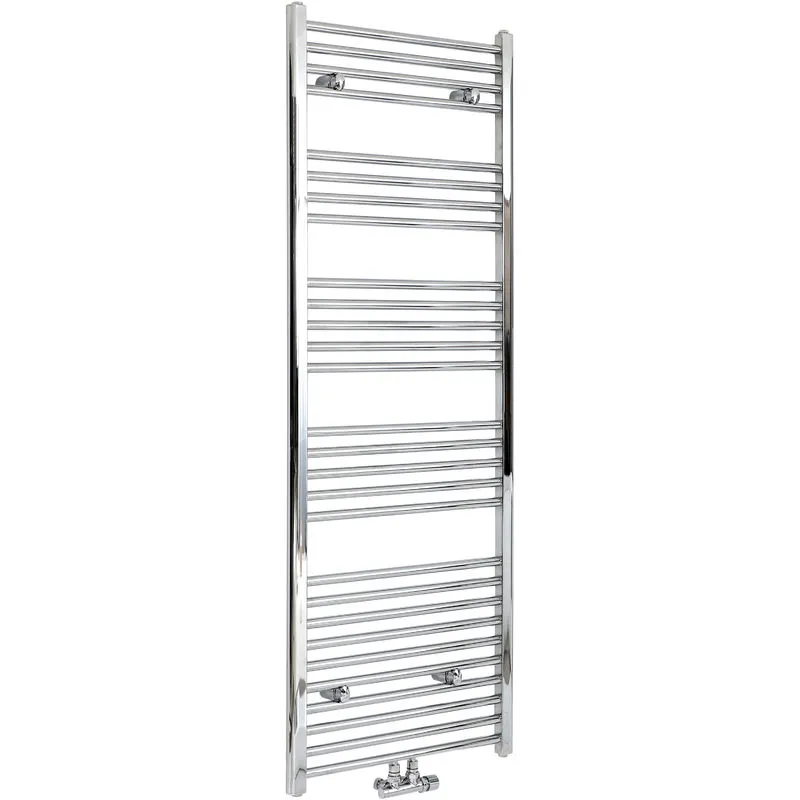 Hudson Reed - Neva Scaldasalviette di Design Verticale - Termoarredo Bagno Cromato con Attacco Centrale - 585W - 1600 x 500mm