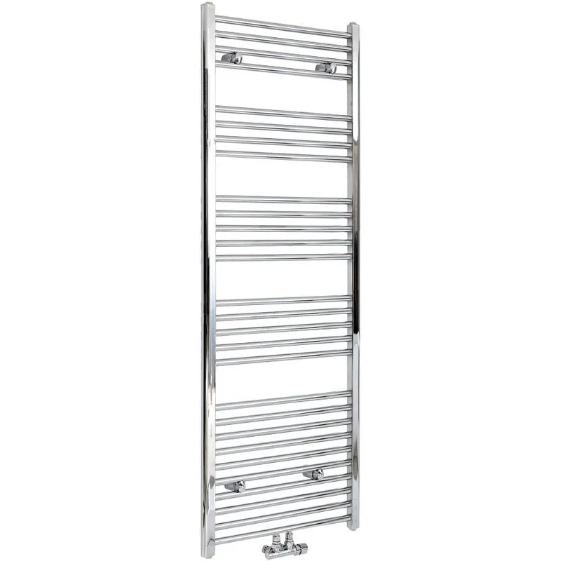 Hudson Reed - Neva Scaldasalviette di Design Verticale - Termoarredo Bagno Cromato con Attacco Centrale - 686W - 1600 x 600mm