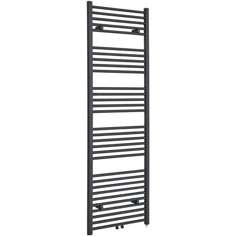 Neva Scaldasalviette Elettrico Moderno di Design - Termoarredo Bagno a Scaletta - Acciaio Antracite - 1000W - 1785 x 600mm - Hudson Reed