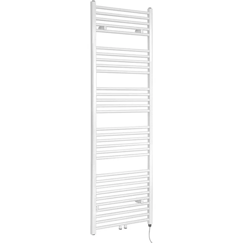 Neva Scaldasalviette Elettrico Moderno di Design - Termoarredo Bagno a Scaletta - Acciaio Bianco - 1000W - 1785 x 600mm - Hudson Reed