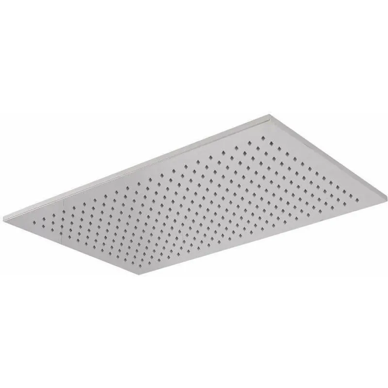 Hudson Reed Trenton Soffione Doccia Fisso - Design Rettangolare ad Incasso da Soffitto - Acciaio Inox - Controsoffitto Doccia - 800 x 500mm