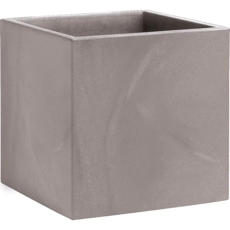 Vaso quadrato momus 35X35 - grigio cenere  grigio cenere