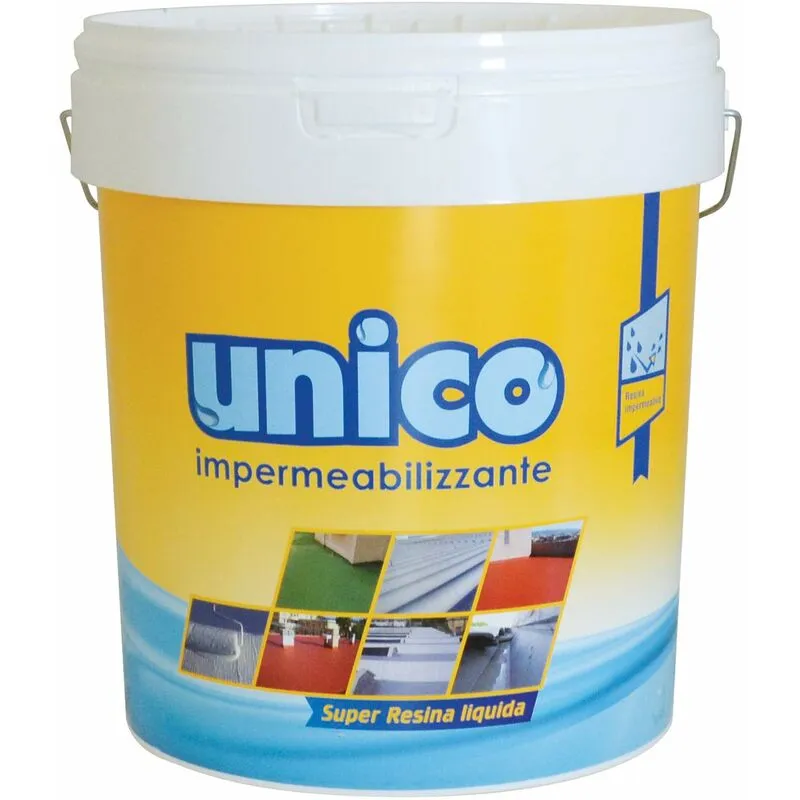 Icobit - Unico, Super resina liquida impermeabilizzante, Bianco, 10 kg