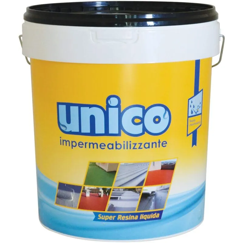 Unico, Super resina liquida impermeabilizzante, Nero, 1 kg - Icobit