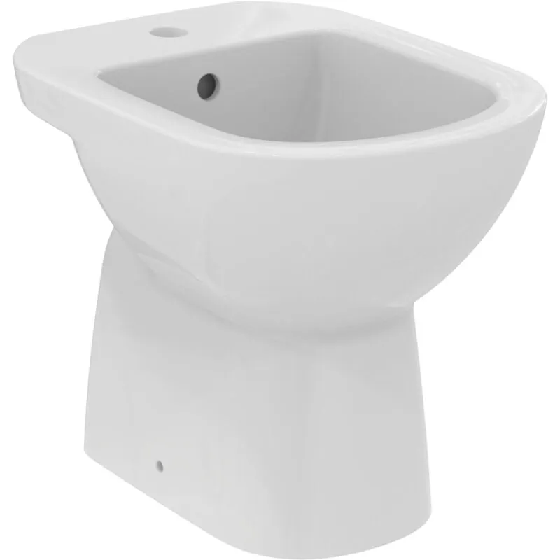 I.Life a, Bidet a terra con foro rubinetteria, T467401, Bianco - 