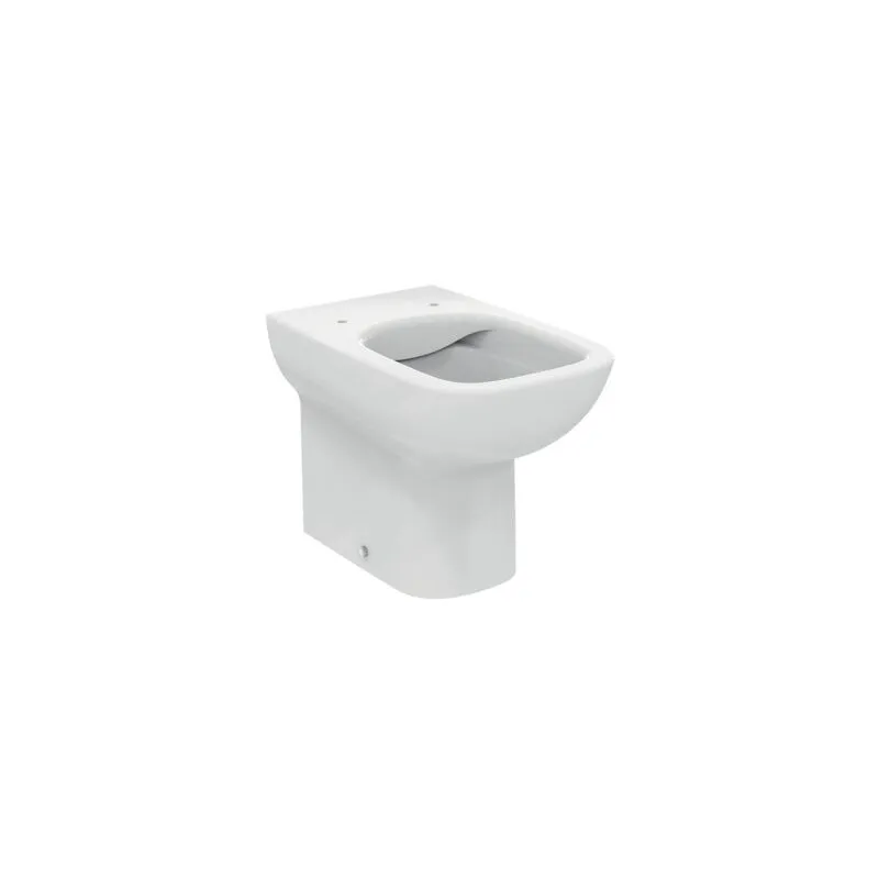  - Vaso a terra filoparete bianco lucido Life RimLS+ - Con copri wc soft