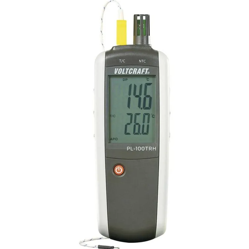 Igrometro Voltcraft PL-100TRH 0 % ur 100 % ur -200 °c +1372 °c Calibrato: di fabbrica senza certificato