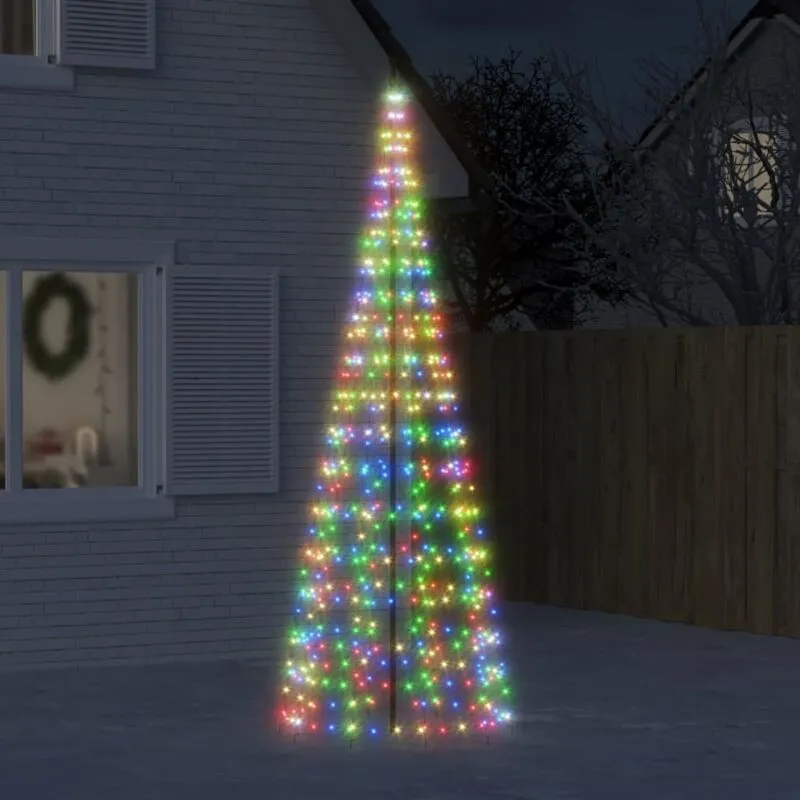 Vidaxl - Illuminazione Albero di Natale su Pennone 550LED Colorato 300cm