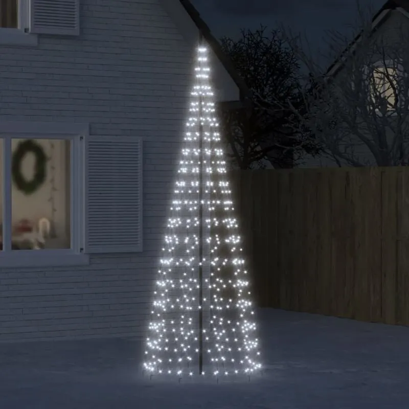 Vidaxl - Luce Albero di Natale su Pennone 550LED Bianco Freddo 300cm